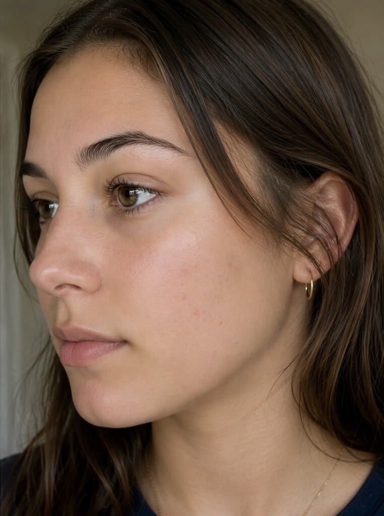 After Red Light Therapy, clearer, calmer skin
